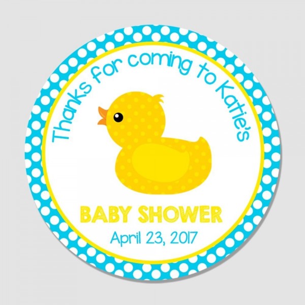 Personalized Rubber Shower Favor Stickers Personalized Rubber Shower Favor Stickers