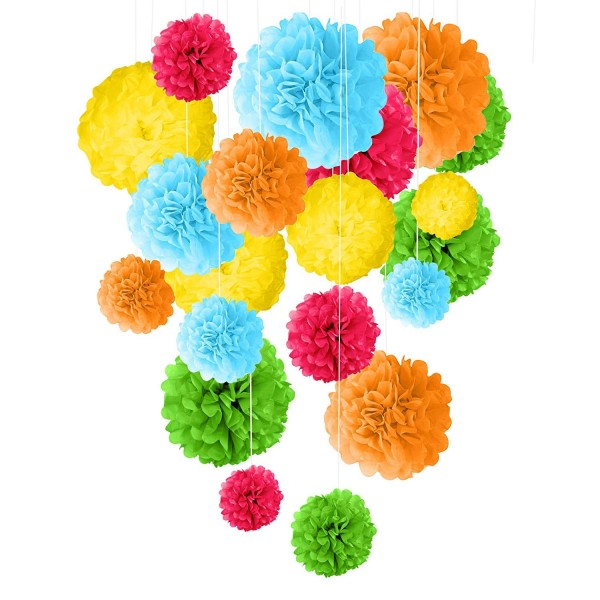 Tissue Paper Pom Decoration Centerpiece