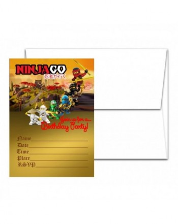 NINJAGO Birthday Invitation Envelops Included