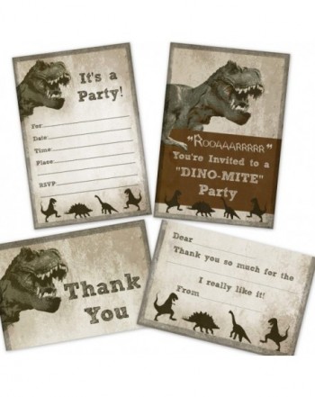 Dinosaur Birthday Party Pack Invitations