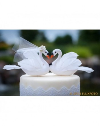 White Swan Cake Topper Wedding