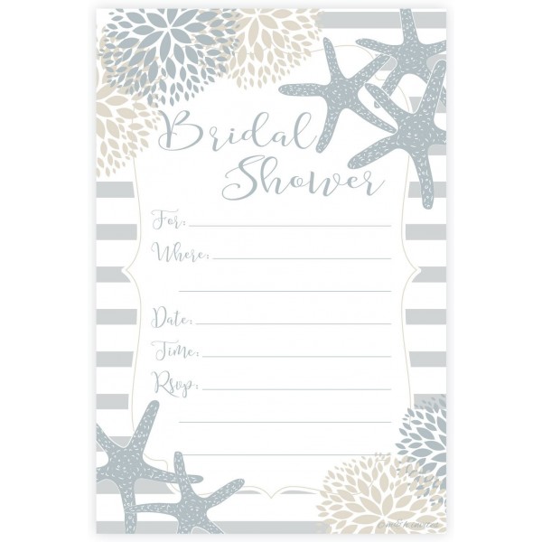 Nautical Bridal Shower Invitations Envelopes