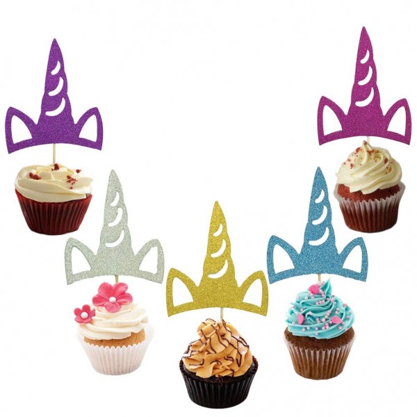 KWJOY Unicorn Glitter Cupcake Including