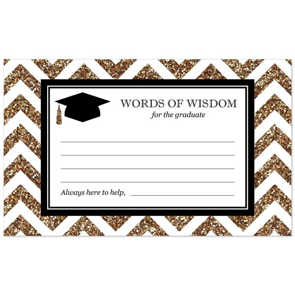 Gold Tassel Worth The Hassle - Graduation Party Advice Cards - 18 Count