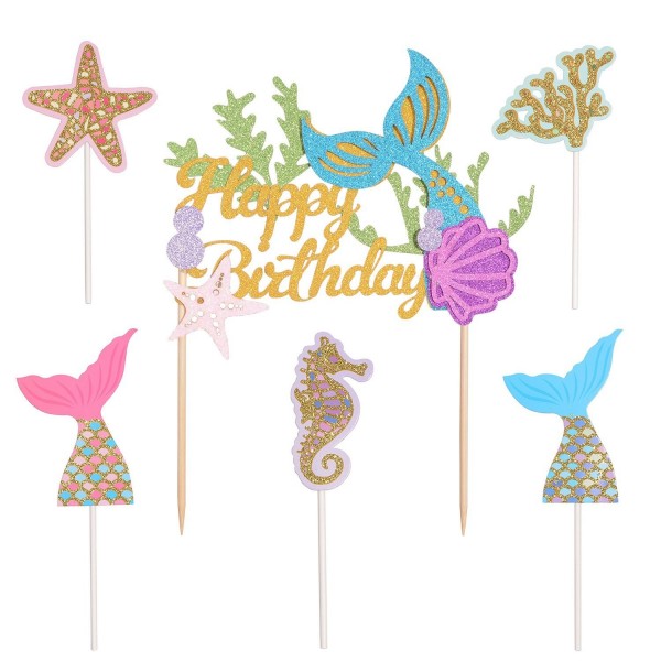 Qibote Mermaid Birthday Decoration Supplies