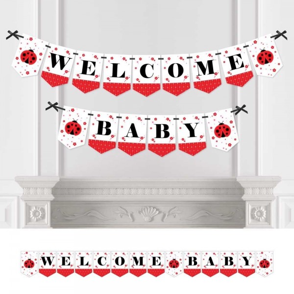 Modern Ladybug Bunting Decorations Welcome