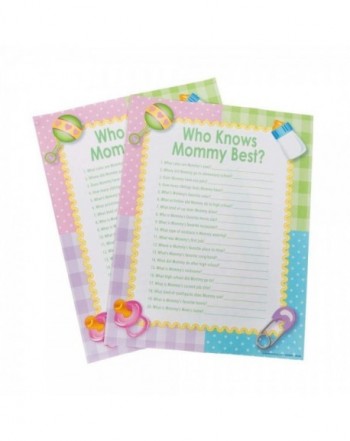 Knows Mommy Shower Games Sheets