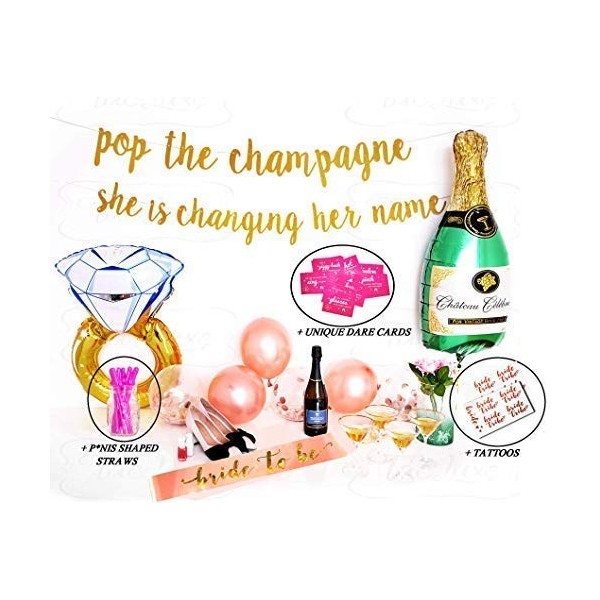 Bachelorette Party Decorations Kit Champagne