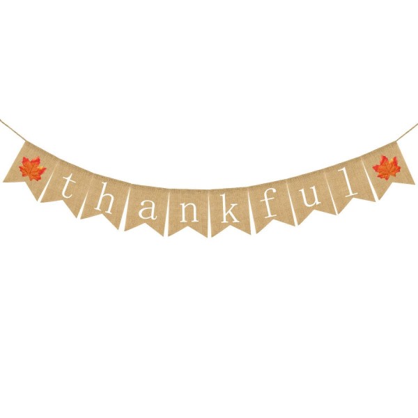 Thankful Burlap Banner Thanksgiving Decoration Thankful Burlap Banner Thanksgiving Decoration