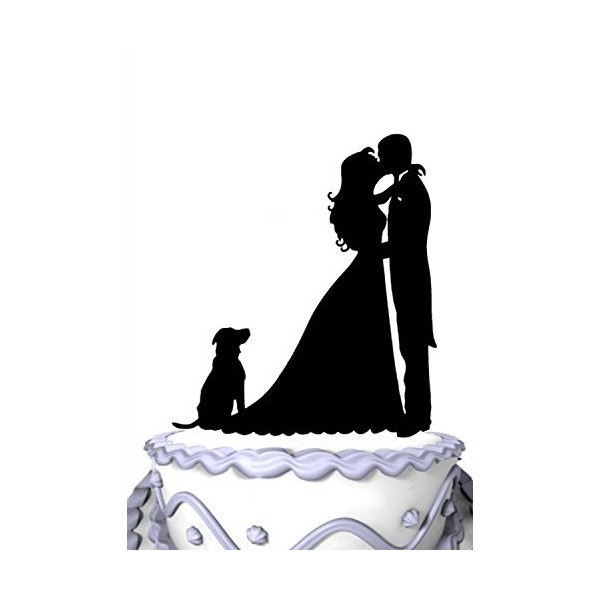 Meijiafei Kissing Silhouette Wedding Topper x