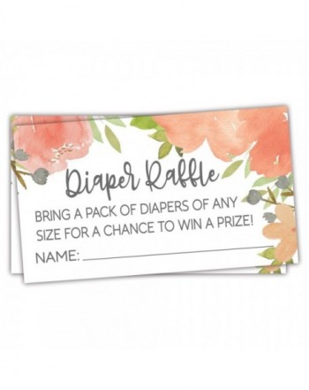 Watercolor Floral Diaper Raffle Tickets