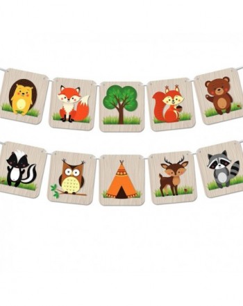 Woodland Creatures Banner Birthday Decorations