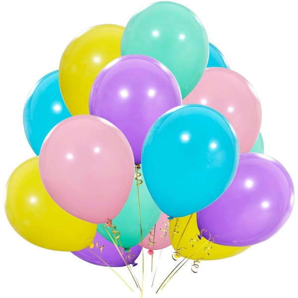 Pastel Rainbow Balloons Birthday Decorations