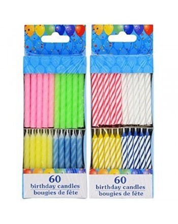 Spiral Birthday Candles Pastel Brights