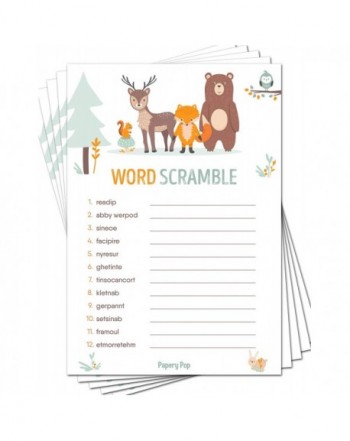 Baby Word Scramble Game Cards