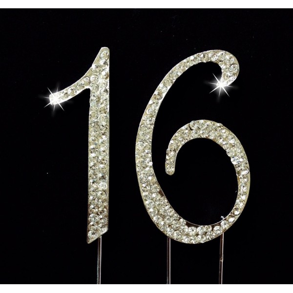 Birthday Cake Topper Sparkling Rhinestone