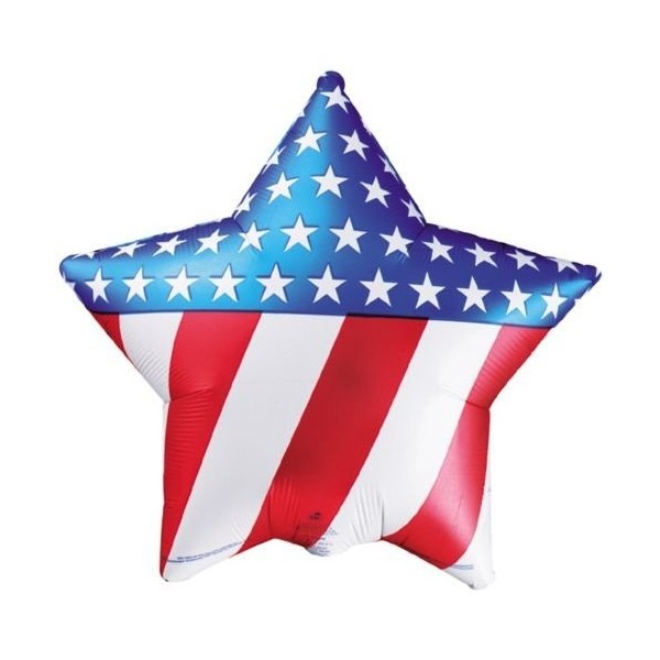 Patriotic Star Shaped Balloon Mylar