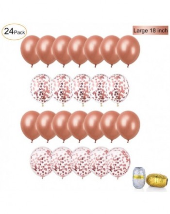 Rose Gold Confetti Balloons Set