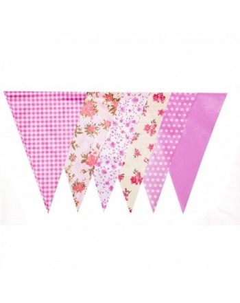 Floral Gingham Shower Decoration Pennant