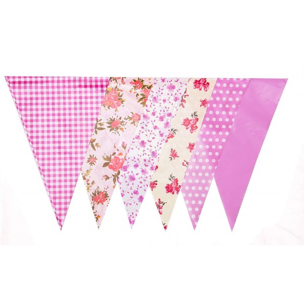 Floral Gingham Shower Decoration Pennant