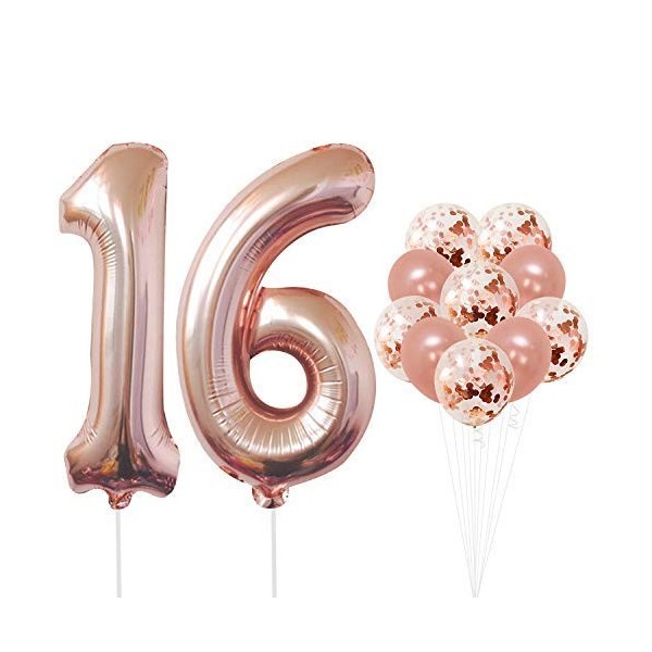 KatchOn Rose Gold Number Balloons