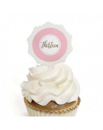 Chic 13th Birthday Cupcake Stickers