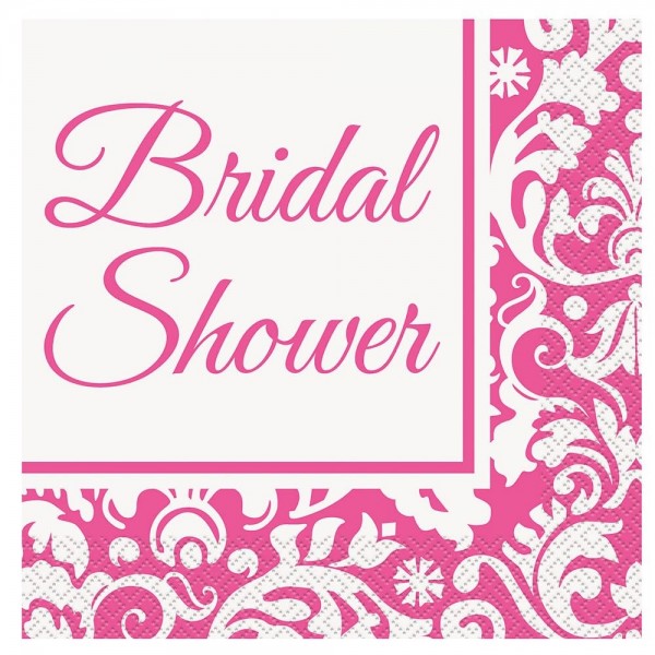 Damask Bridal Shower Luncheon Napkins