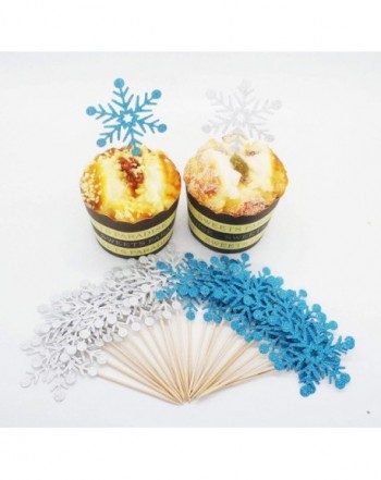 Snowflake Cupcake Decorative Topper Birthday