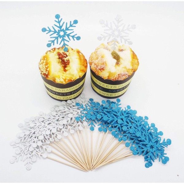 Snowflake Cupcake Decorative Topper Birthday