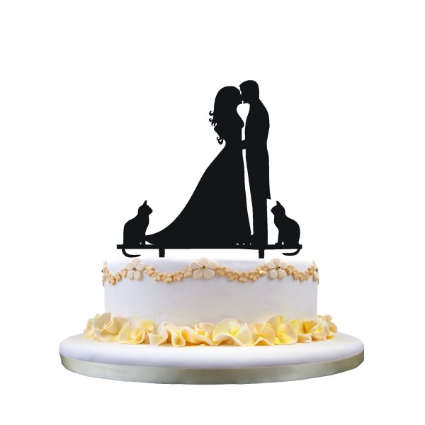 funny cake topper Silhouette Kissing