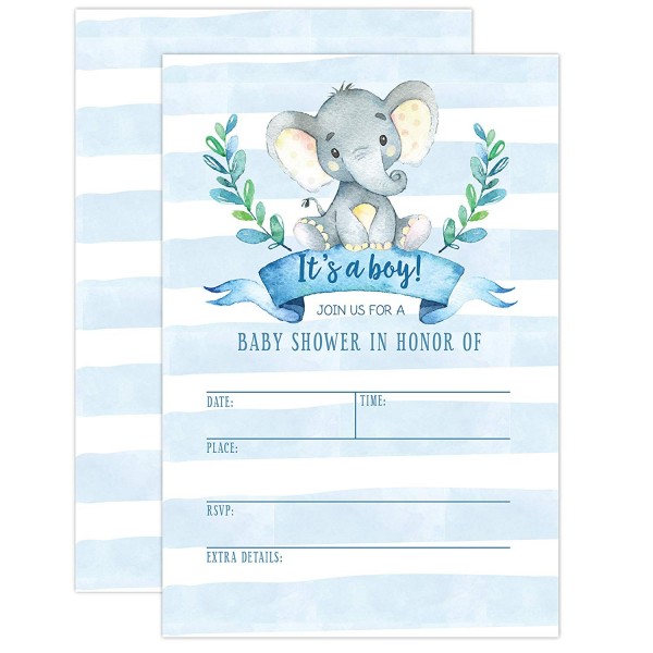 Invitation Elephant Tropical Invitations Envelopes