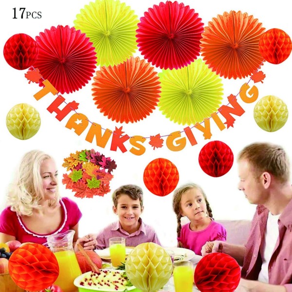 VSTON Thanksgiving Decoration Honeycomb Combination