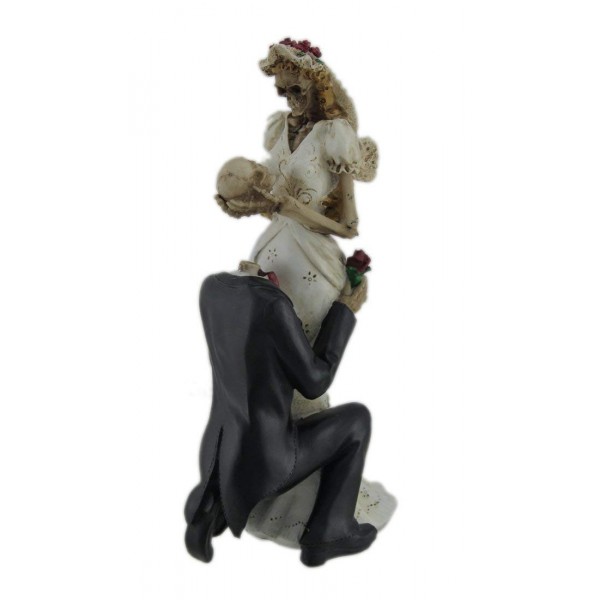 Zeckos Skeleton Wedding Couple Statue