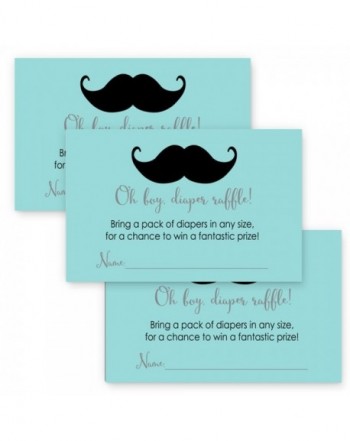 Mustache Shower Diaper Raffle Invitation