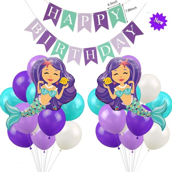 Mermaid Balloons Decorations Birthday Supplies