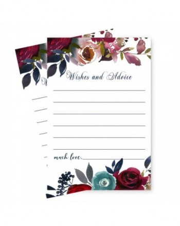 Navy Floral Advice Cards Supplies