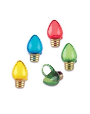 Christmas Lightbulb Designer Cupcake Topper