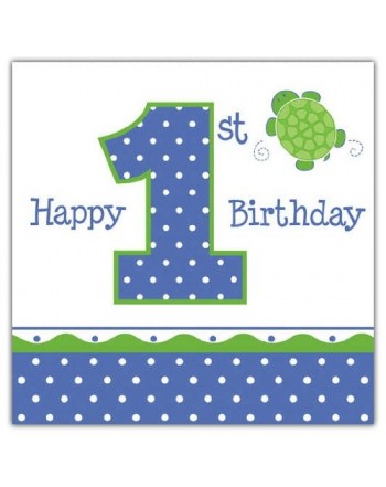 16 Count Paper Napkins Turtle Birthday