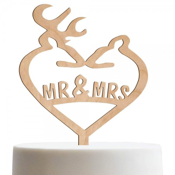 Wedding Topper Antler Grade Wooden