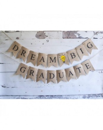 Dream Big Graduate Burlap Banner
