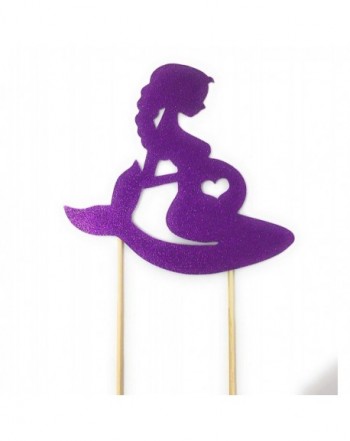 Pregnant Mermaid Shower Toppers Glitter