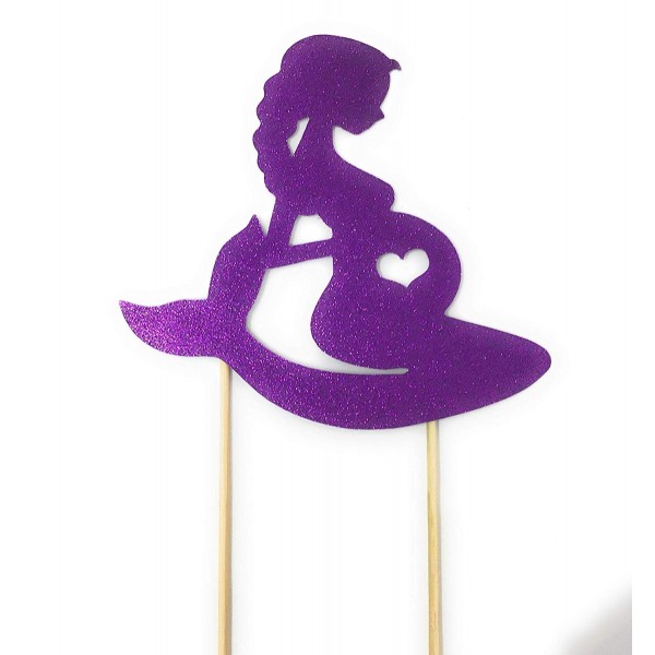 Pregnant Mermaid Shower Toppers Glitter