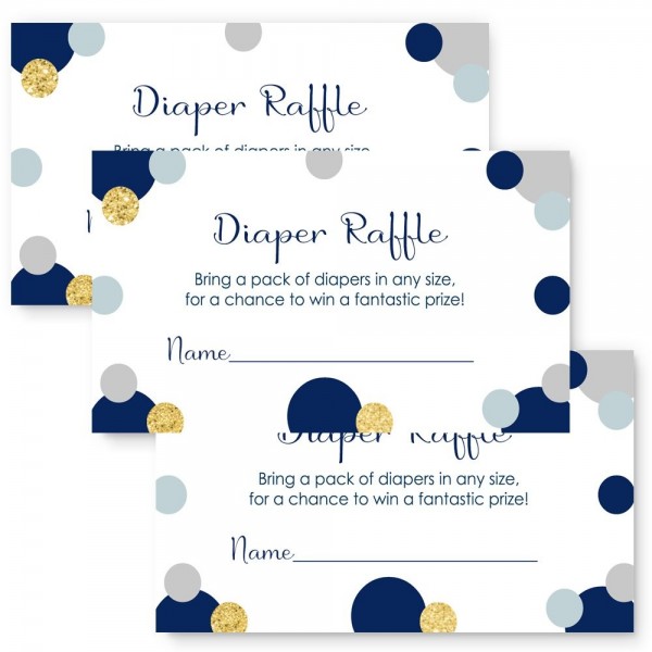 Abstract Shower Diaper Raffle Design