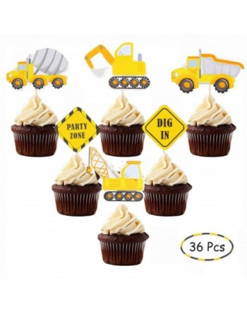 Construction Excavators Decorations Birthday Pre assembled