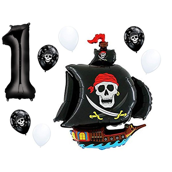 Pirate Birthday Balloon Decorations Number