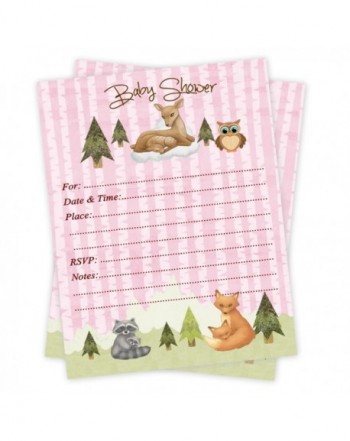 Woodland Shower Invitations Count Envelopes