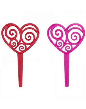 Scroll Heart Valentines Cupcake Picks