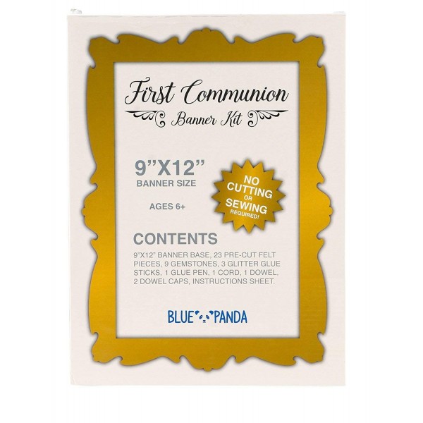 First Communion Banner Kit - Holy Communion Decoration Favors - Arts