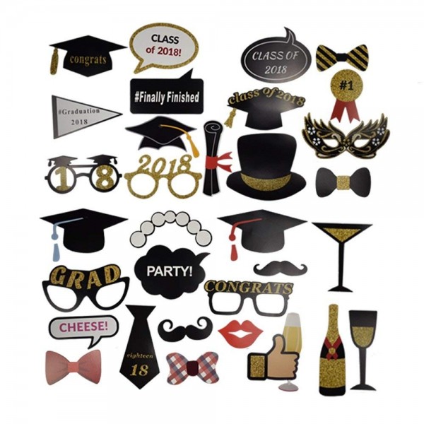 LaZimnInc Graduation Glitter Decorations Supplies