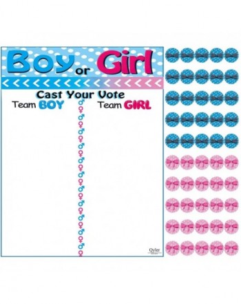 Qyler Shower Gender Reveal Stickers